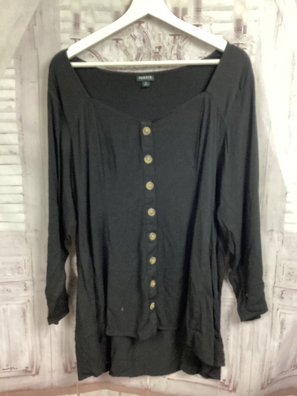 Torrid Black Long Sleeve Tunic Top 1